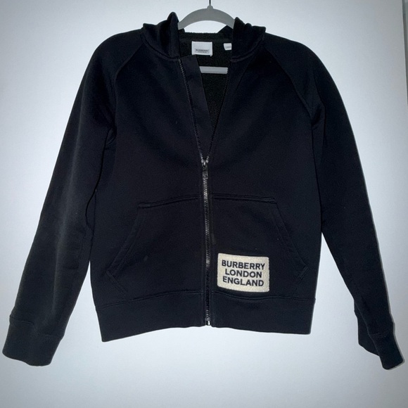 Burberry Kids Black Zip-Up Hoodie - Picture 1 of 1